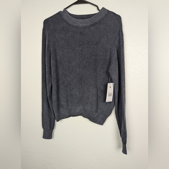 Spiritual Gangster Sweaters - NWT Spiritual Gangster Directional Rib Classic Sweater Blue